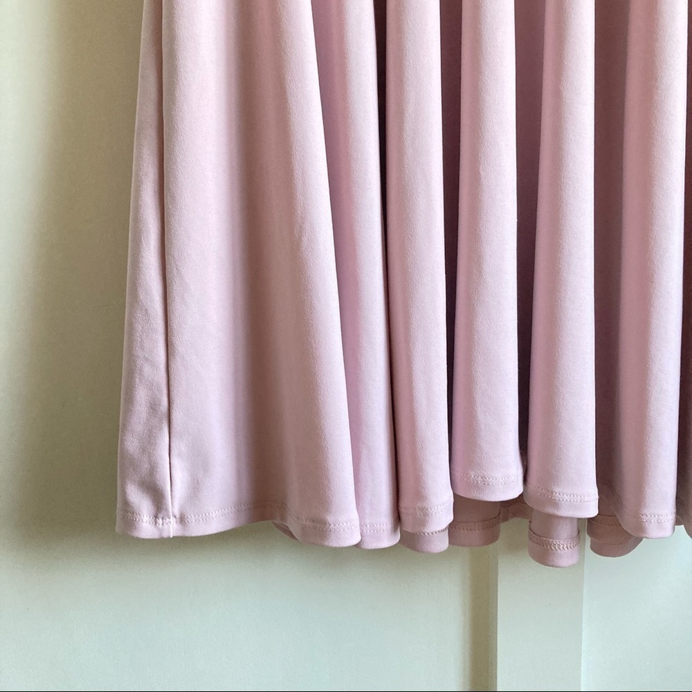 Torrid Stretchy Lined V-Neck Above The Knee Midi Dress Baby Pink Sz 0X - Picture 7 of 9